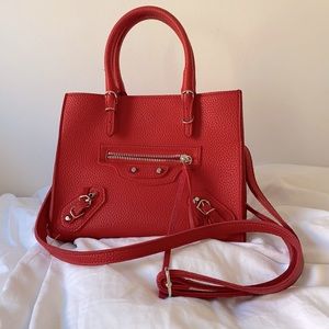 Red Leather Handbag/Crossbag